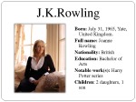 Enlgish writer. J. K. Rowling 2