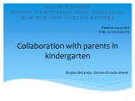 Colloboration with parent in kindergarten 1