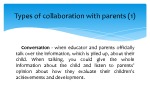 Colloboration with parent in kindergarten 3