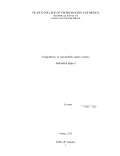 Competitions of automobiles audio systems research paper 1