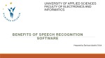 Benefits of speech recognition software presentation 1