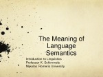 The Meaning of Language 1