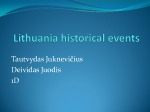 Lithuania historical events 1