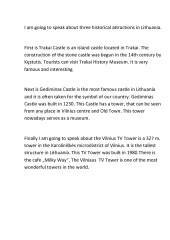 Three historical attractions in Lithuania 1