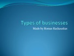 Types of businesses 1