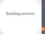 Banking services 1