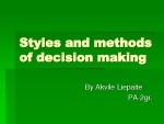 Styles and methonds on decision making 1