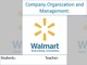 Walmart Company organization and management