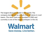 Walmart Company organization and management 2