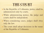 The courts in Lithuania 2