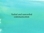 Verbal and nonverbal communication 1