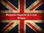 Business etiquette in Great Britain 1