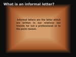 Type of informal letters 2