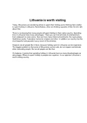 Why Lithuania is worth visiting essay 1