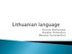 Lithuanian language