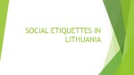 Social etiquettes in Lithuania 1