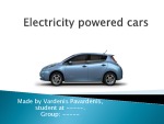 Electricity powered cars 1