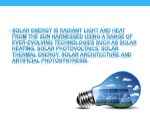 Solar energy presentation 2