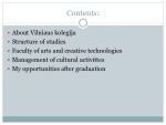 Vilniaus kolegija University of Applied Sciences And Management of cultural activittes 2