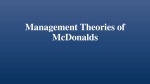 Management theories of MC'donalds 1