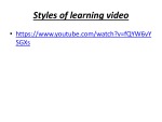 Styles of learning 2