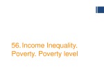 Income Inequality Poverty Poverty level 1