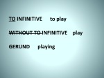 Infinitive ir gerund 1