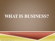 What is business