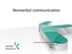 Nonverbal communication 1