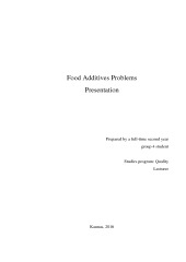 Food Additives Problems 1