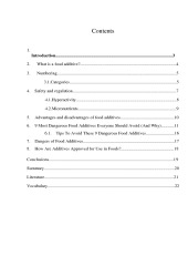 Food Additives Problems 2