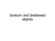 Sunburn and Swallowed objects