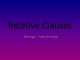 Relative Clauses