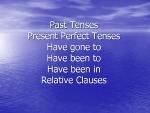 Past tenses 1