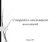 Competitive environment assessment