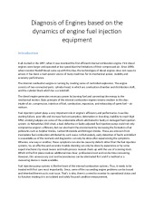 Diagnosis of Engines based on the dynamics of engine fuel injection equipment 1