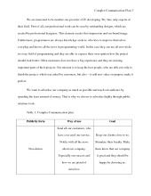 Complex communication plan of IT business 3