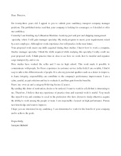 Transport manager application letter 2