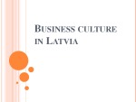 Business culture in Latvia 1