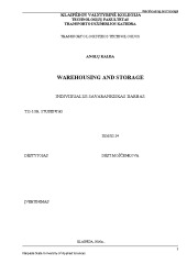 Warehousing and storage 1