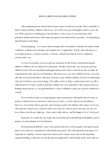 Essay about social education 2