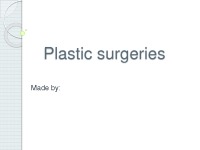 Plastic surgeries 1