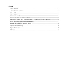 Service blueprint of Radisson Blu hotel 2