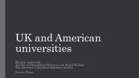 UK and American universities 1