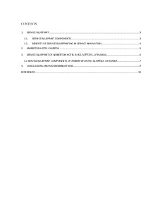 Service blueprint of Amberton hotel in Klaipėda, Lithuania 2