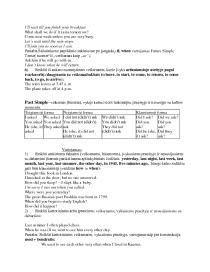 English Tenses 2