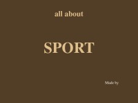 All about sport presentation 1