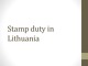 Stamp duty in Lithuania