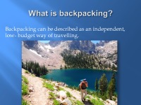 Backpacking holidays powerpoint 2