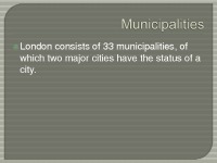 London: Municipalities, People and Transport 2